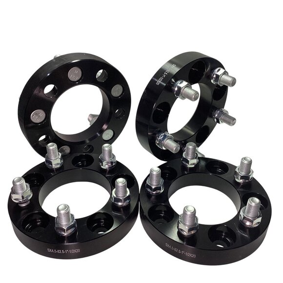 5x4.5 Wheel Spacers 1 inch 5 Lug 5x4.5"-82.5mm -1/2"x20 -1”thick 4 PCS SET NEW - Picture 6 of 8